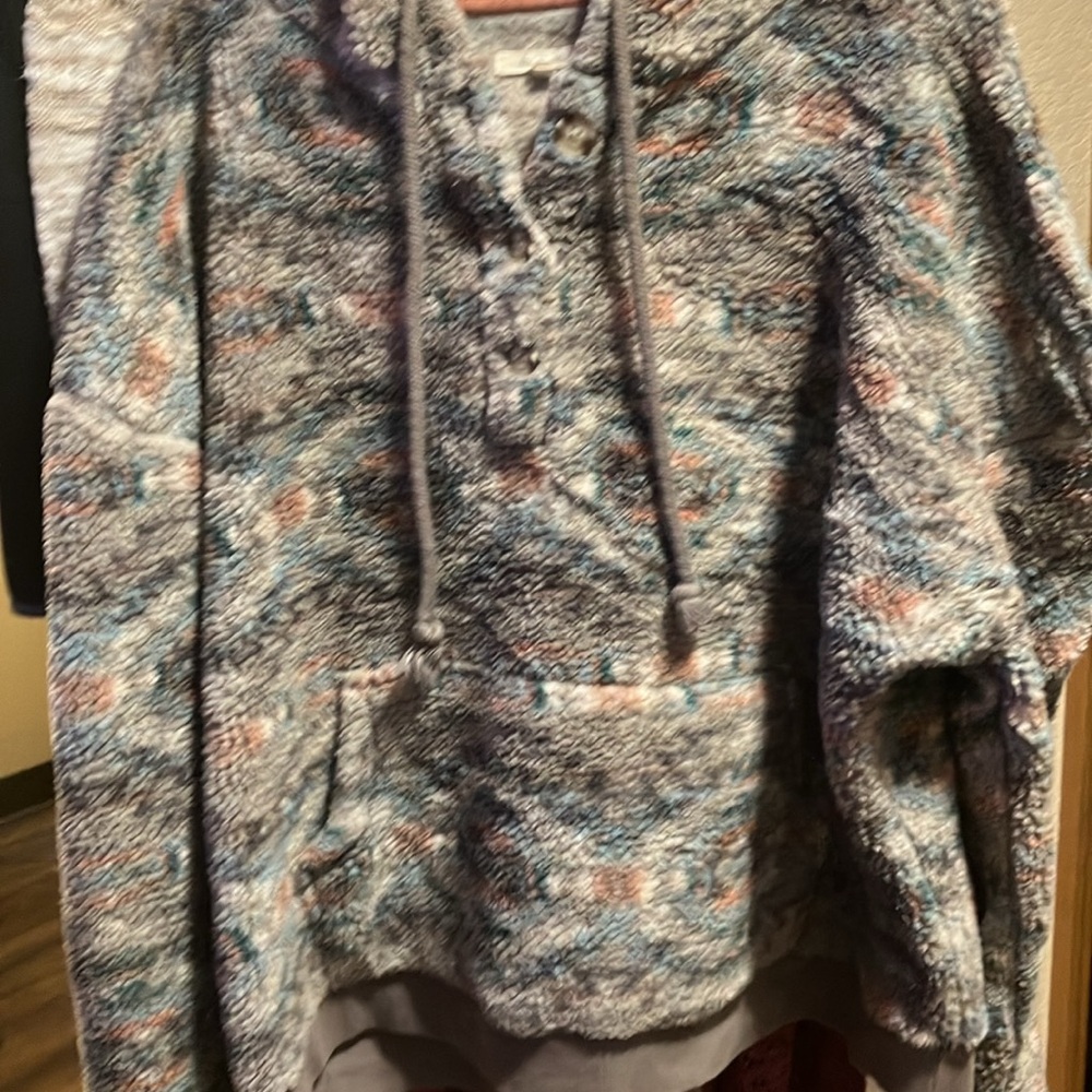 Maurices Multicolor Hooded Sweater